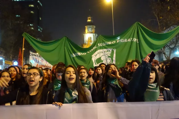 Marcha Mujeres Santiago de Chile 
