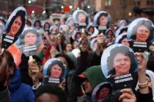 Berta Caceres rally, Honduran Mission, NYC, March 17, 2016