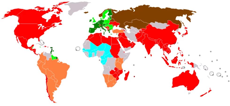 Mapa de la integración económica