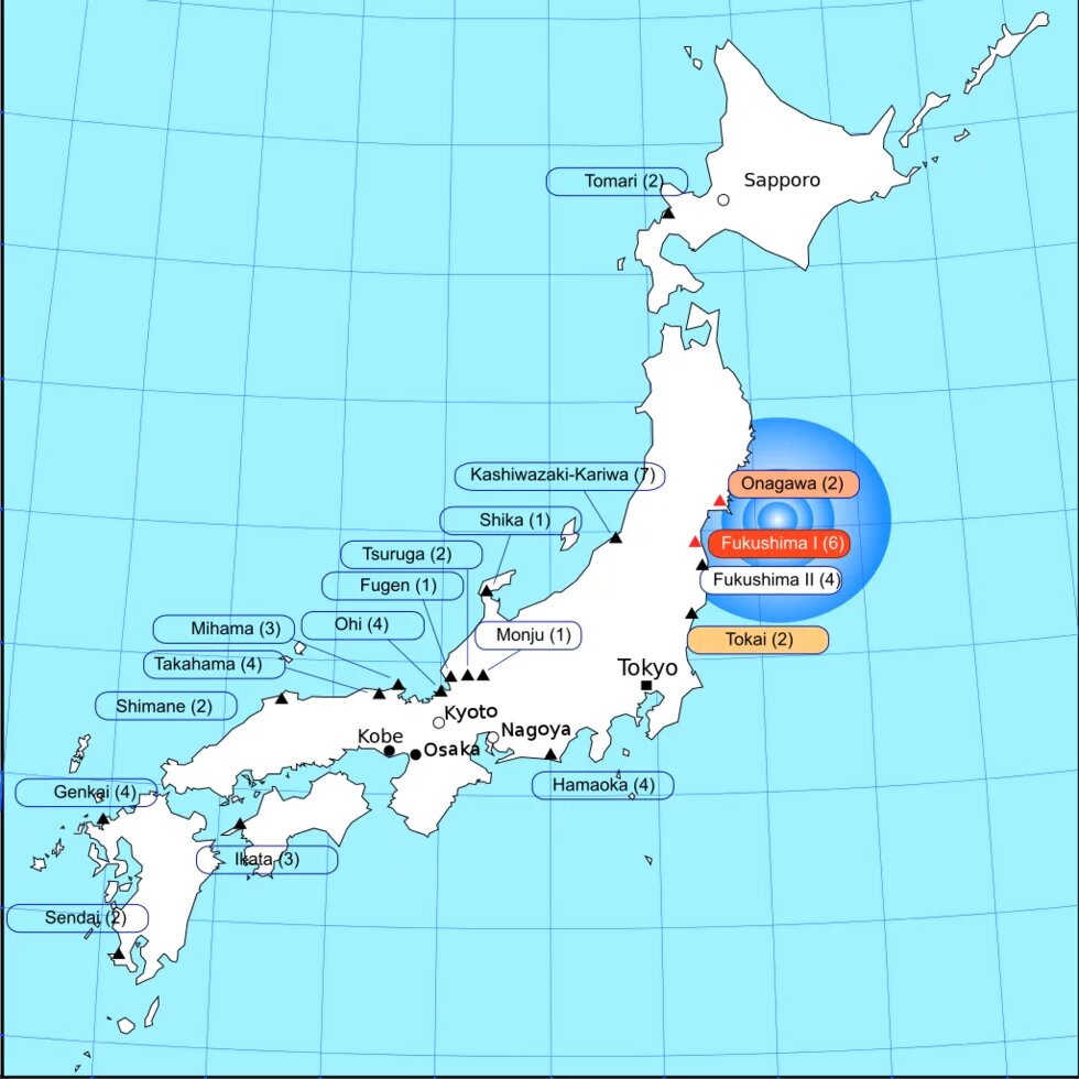 Plantas nucleares en Japón Plantas nucleares en Japón