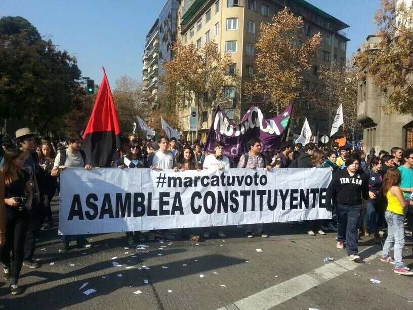 Marcha del 5 de octubre en la cual participó Marca Tu Voto