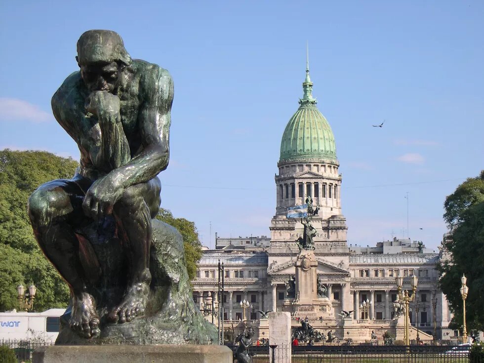 Buenos Aires-Plaza Congreso-Pensador de Rodin